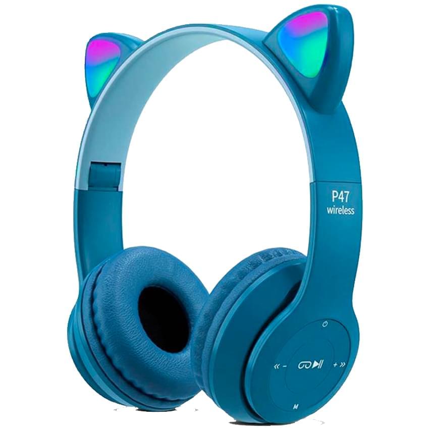 Auricular Bluetooth P47m Azul Oreja de Gato